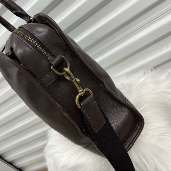 COACH Brown Leather Metro Metropolitan Messenger Laptop Work Satchel - Picture 3 of 11